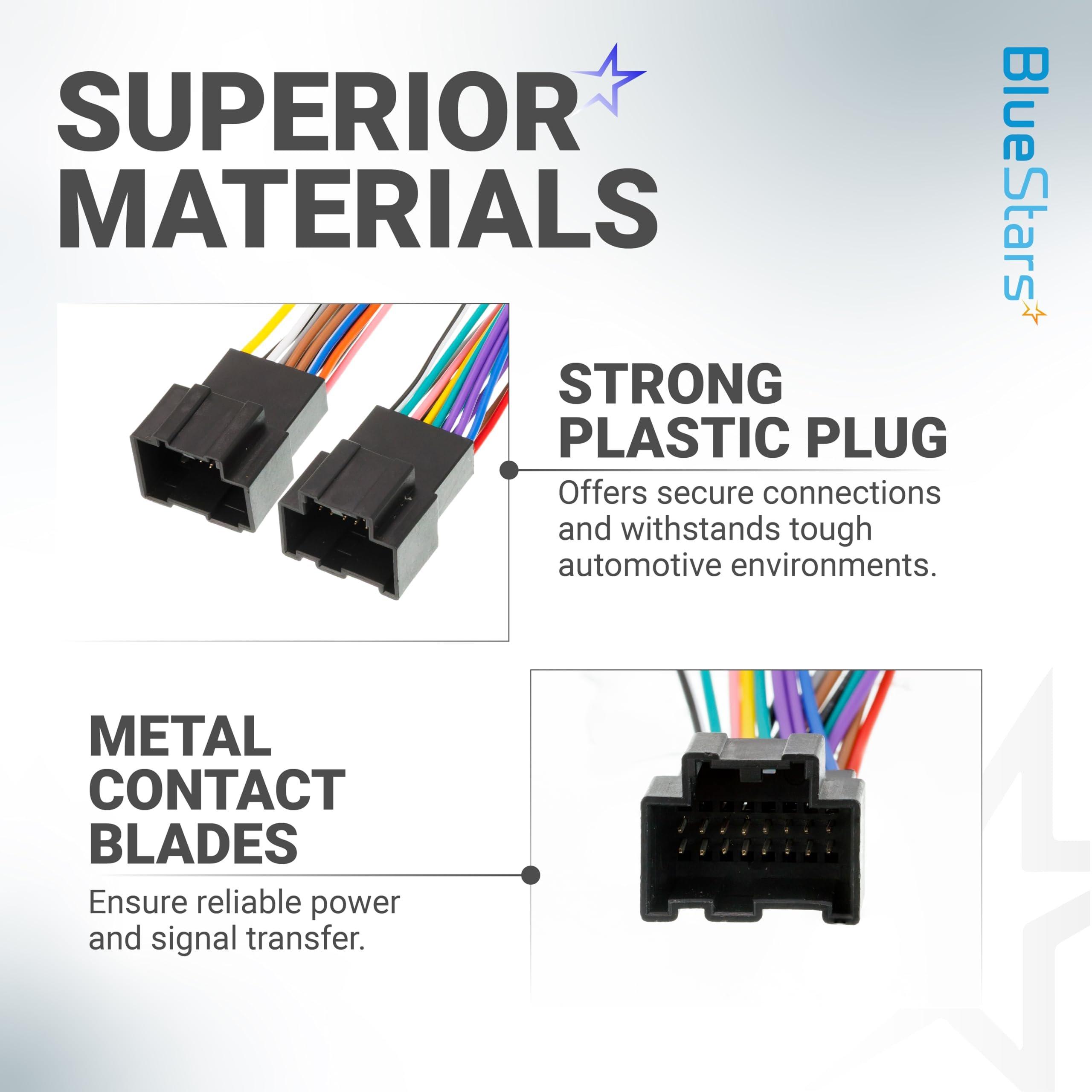 Car Radio Wiring Harness Connector - for Chevrolet 08-15 Express/07-14 Silverado/Sierra/Suburban GMC 07-14 Yukon 06-15 Savana 07-12 Cadillac Escalade image 3