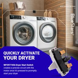 [Lifetime Warranty] 3977456 WP3977456 Dryer Start Switch for Kenmore, Whirlpool, Maytag, Amana Dryers - Replaces AP6009036, PS11742178, EAP11742178, 898073 thumbnail 3