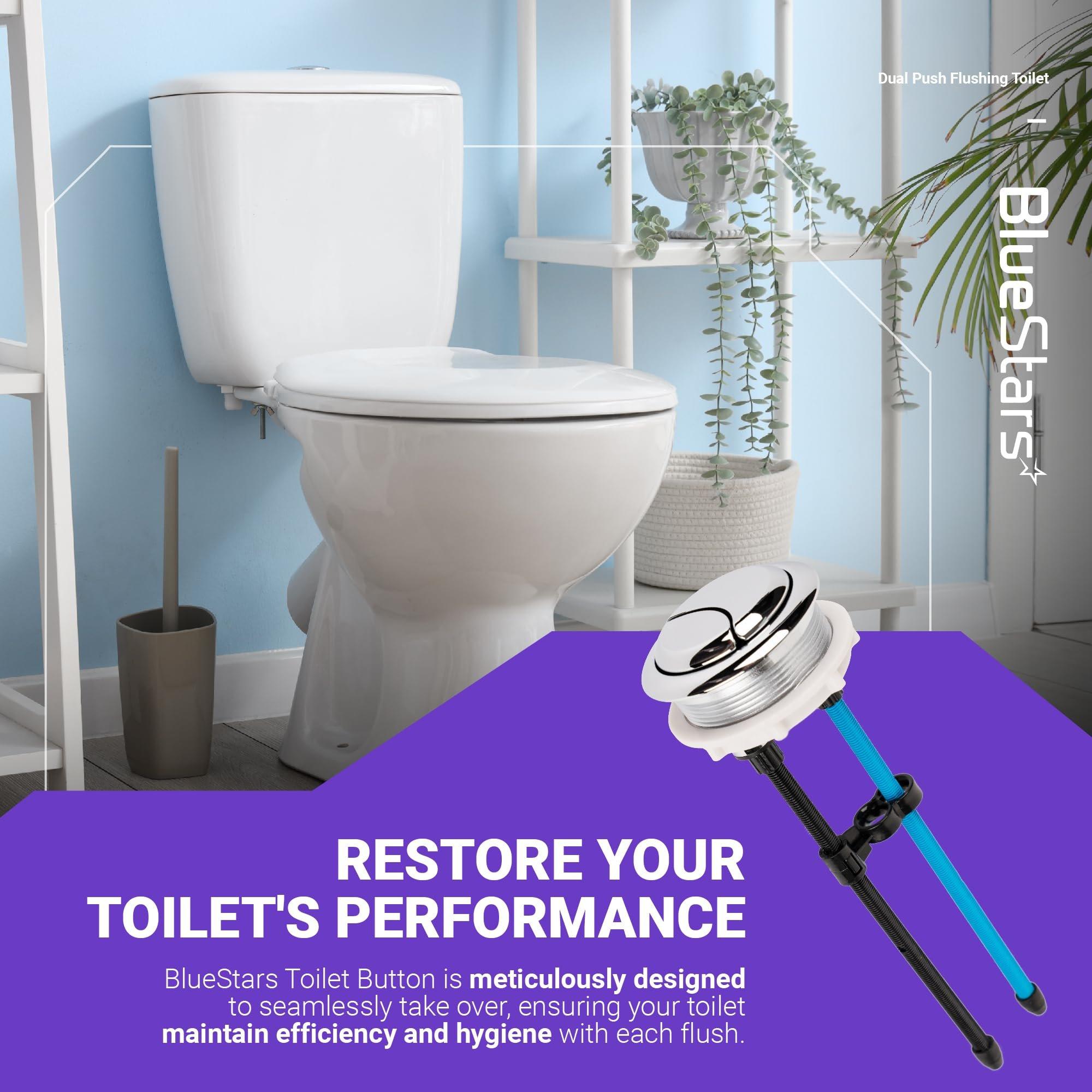 [Lifetime Warranty] 48mm/1.89in Thread Diameter Dual Push Flushing Toilet Water Tank Button image 3