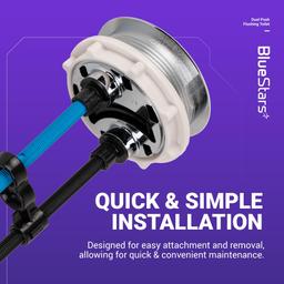 [Lifetime Warranty] 48mm/1.89in Thread Diameter Dual Push Flushing Toilet Water Tank Button thumbnail 5