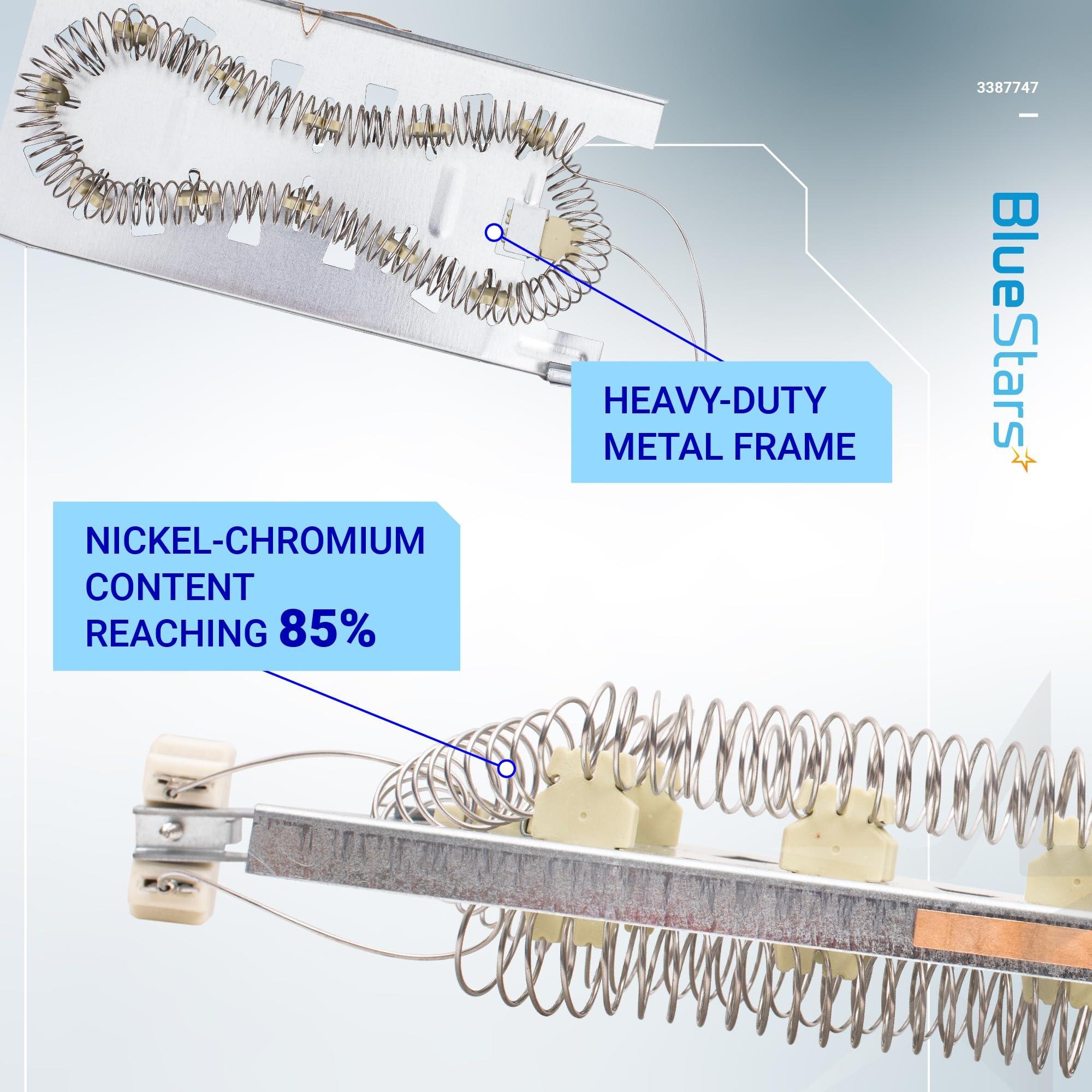 [Lifetime Warranty] 3387747 W11344457 Dryer Heating Element - Compatible with Whirlpool Kenmore Maytag KitchenAid - Replaces WP3387747 PS11741416 AP6008281 W11045584 80003 MEDC700VW0 GEW9200lW1 - Pack of 2 image 4