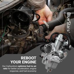 [Lifetime Warranty] TRX250 Carburetor Kit - Compatible with Honda TRX 250 Recon (TRX250TM, TRX250TE) ATV - Replaces 16100-HM8-B01, Includes Petcock, Air Filter, Fuel Filter, Oil Filter, Spark Plug, Lever Screw thumbnail 3