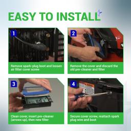 [Lifetime Warranty] 2 Pcs 491588S Air Filter 5062K Spark Plug thumbnail 7