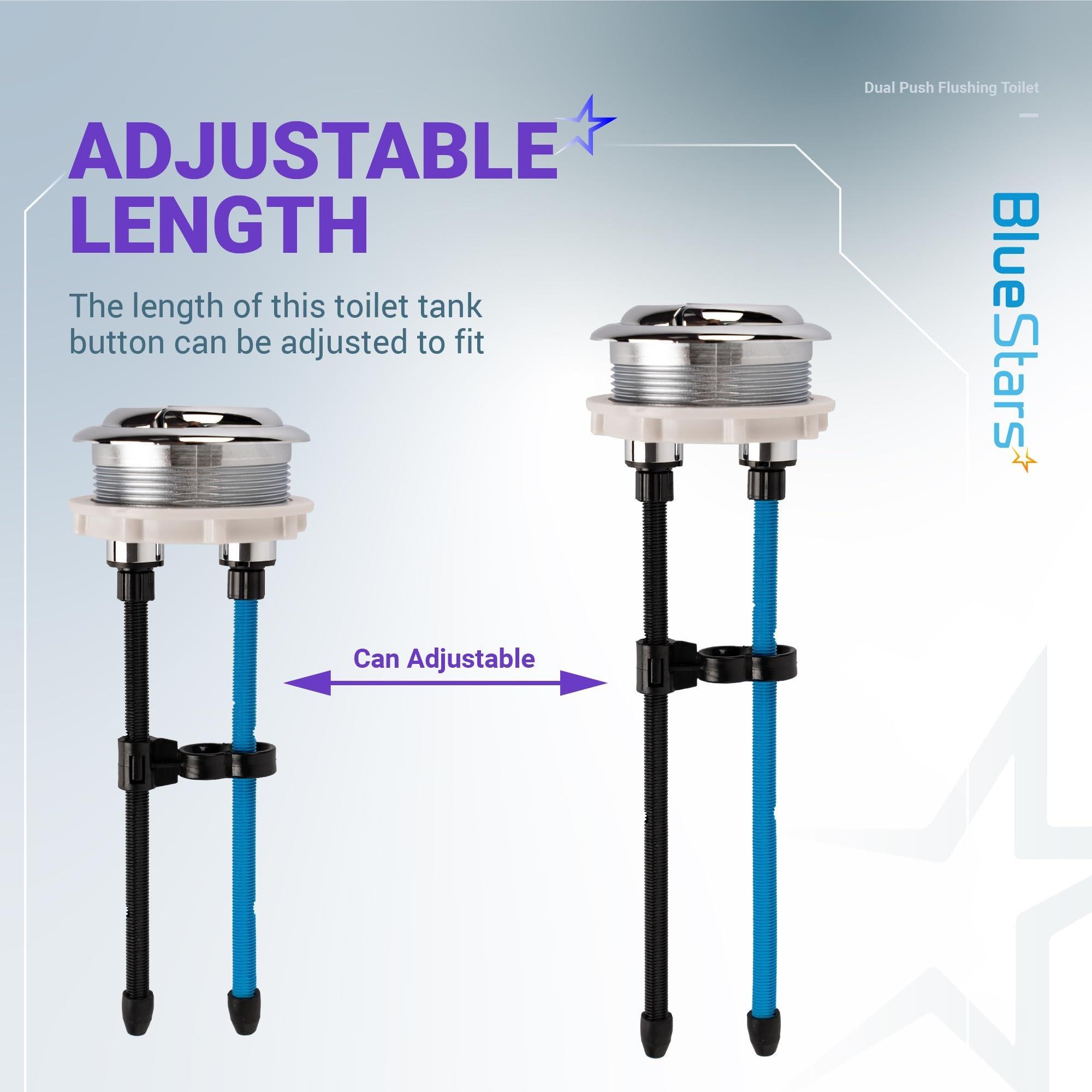 [Lifetime Warranty] 48mm/1.89in Thread Diameter Dual Push Flushing Toilet Water Tank Button image 6