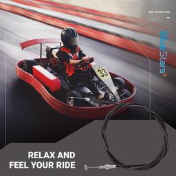 [Lifetime Warranty] 84 Inch Go Kart Throttle Cable - Compatible with KT196, 196cc/212cc/224cc Engines thumbnail 6
