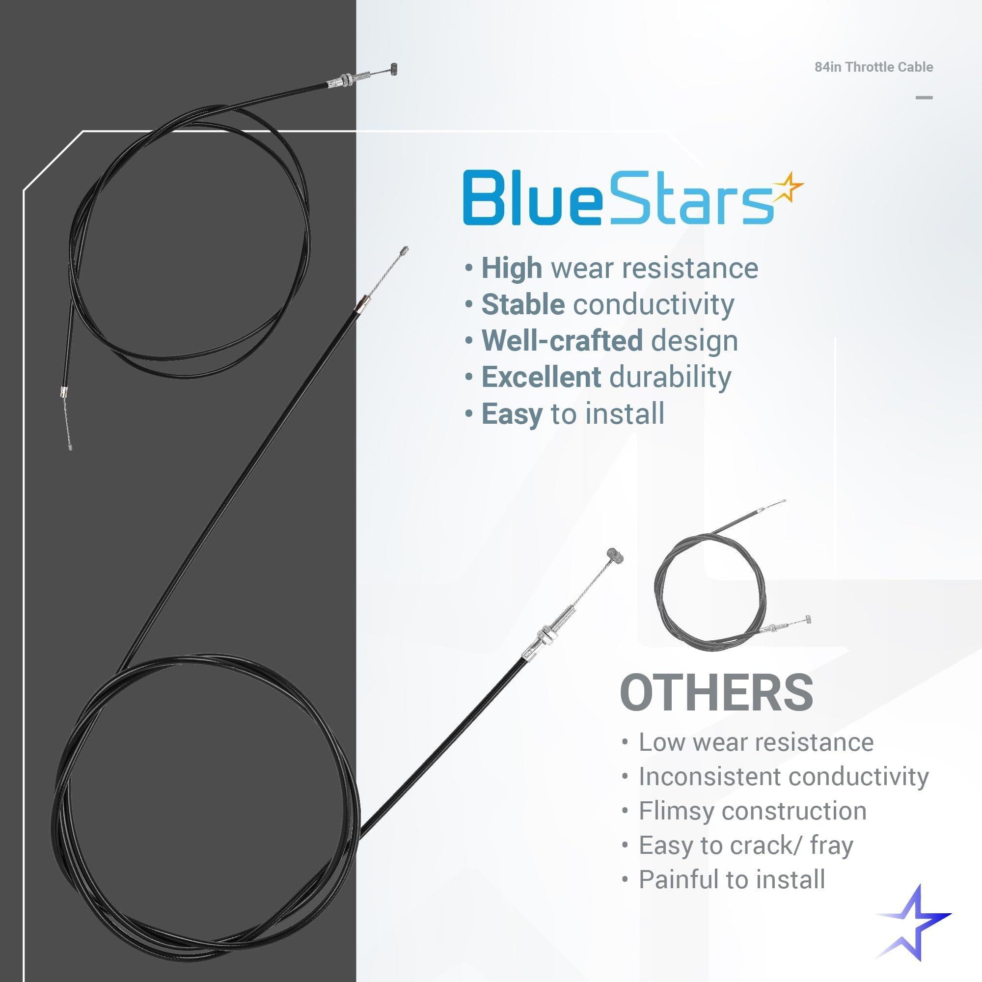 [Lifetime Warranty] 84 Inch Go Kart Throttle Cable - Compatible with KT196, 196cc/212cc/224cc Engines image 1