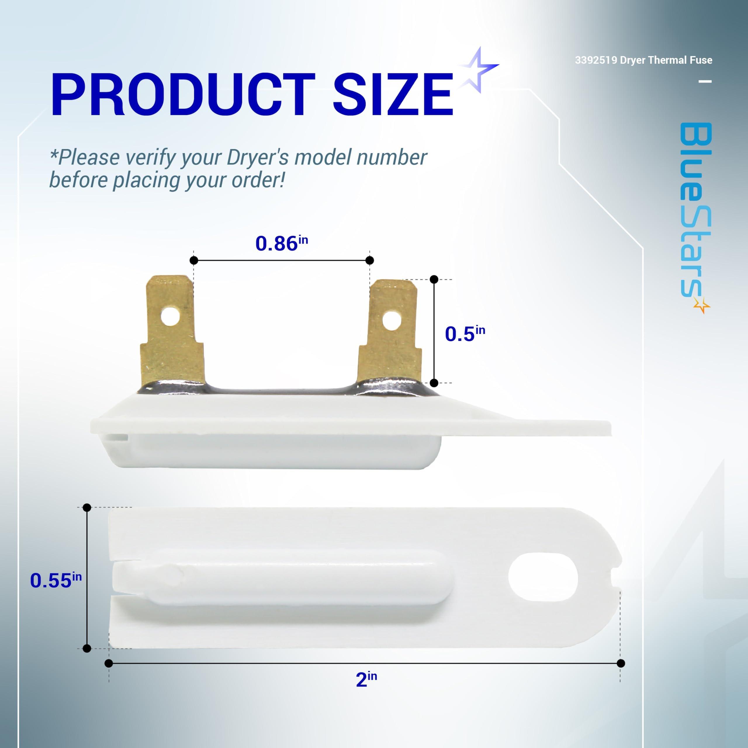 [Lifetime Warranty] 3392519 Dryer Thermal Fuse - Compatible with Whirlpool Kenmore Dryers G4AP0500 - Replaces AP6008325 3388651 694511 80005 PS11741460 - Pack of 6 image 4