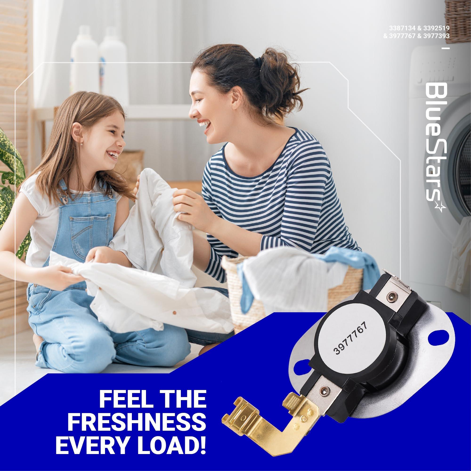[Lifetime Warranty] 3387134 Cycling Thermostat 3392519 Dryer Thermal Fuse 3977393 Thermal Cut-off Switch 3977767 High-limit Thermostat Kit - Fit for Whirlpool Kenmore Maytag Dryers - Pack of 2 image 6