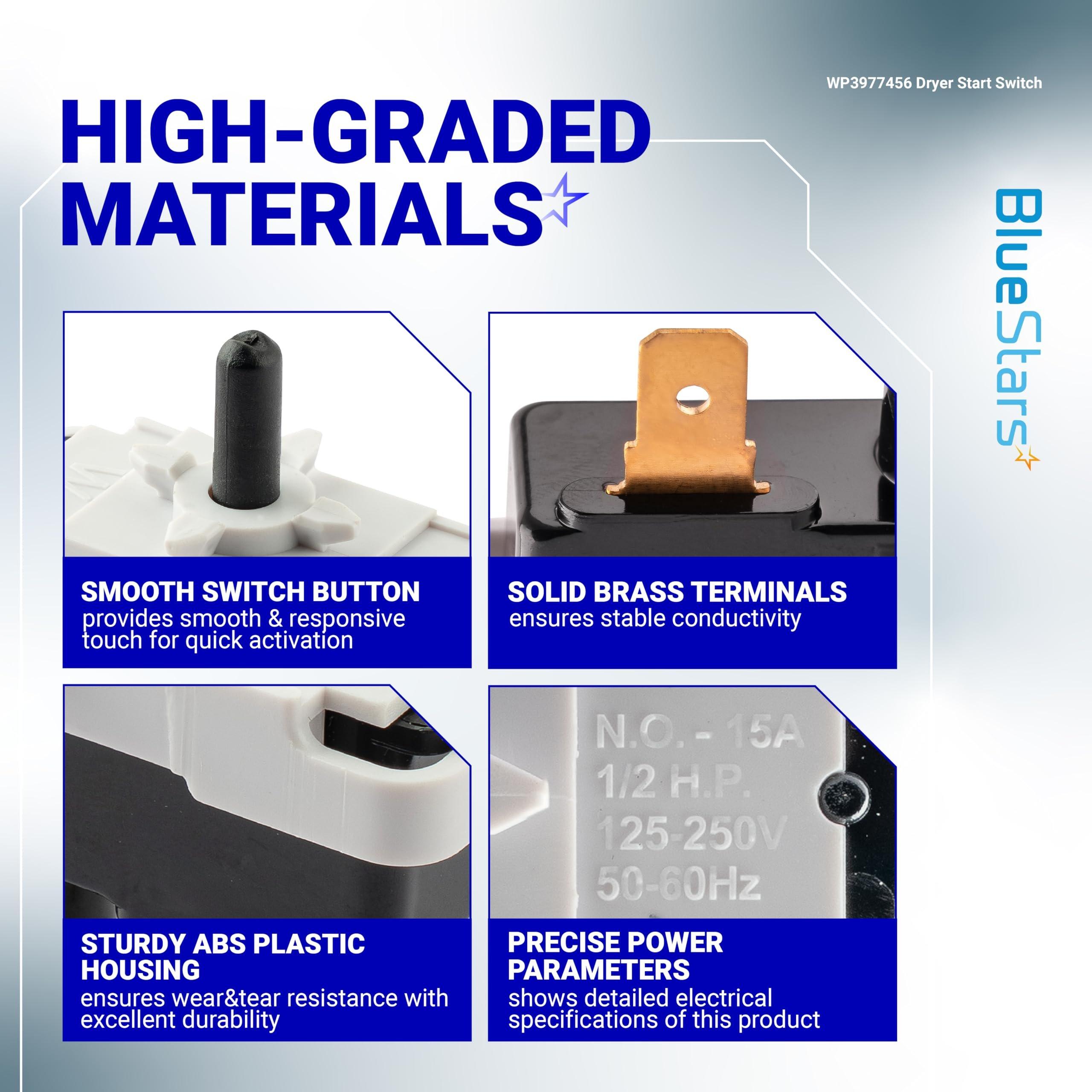 [Lifetime Warranty] 3977456 WP3977456 Dryer Start Switch for Kenmore, Whirlpool, Maytag, Amana Dryers - Replaces AP6009036, PS11742178, EAP11742178, 898073 image 4