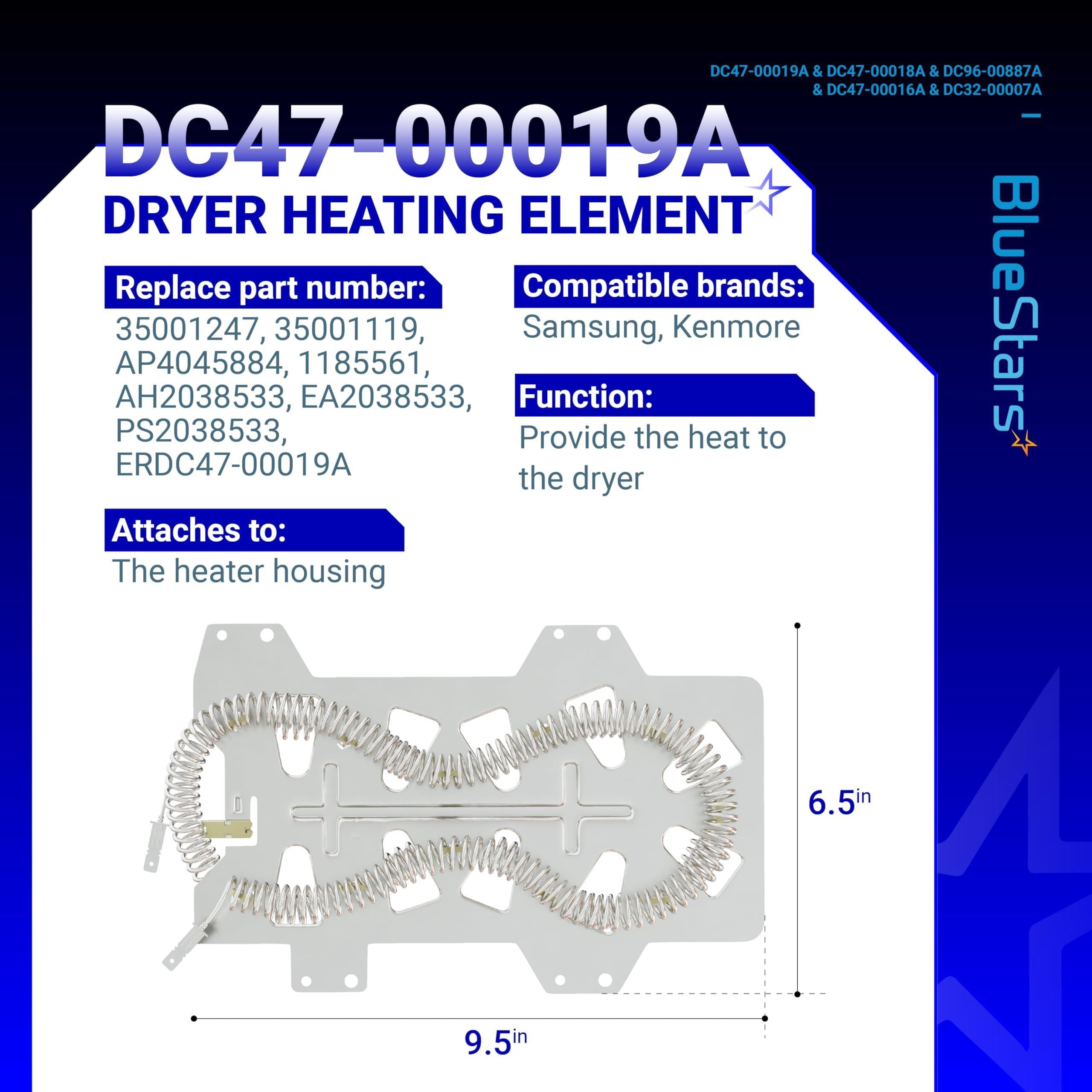 [Lifetime Warranty] Dryer Heating Element DV42H5000 DV40J3000 DV45H7000 DV400HDWR DVE50M7450 DV42H5200 DV42H5200EP DVE50R5400 DVE50R5200 DV220AEW image 2