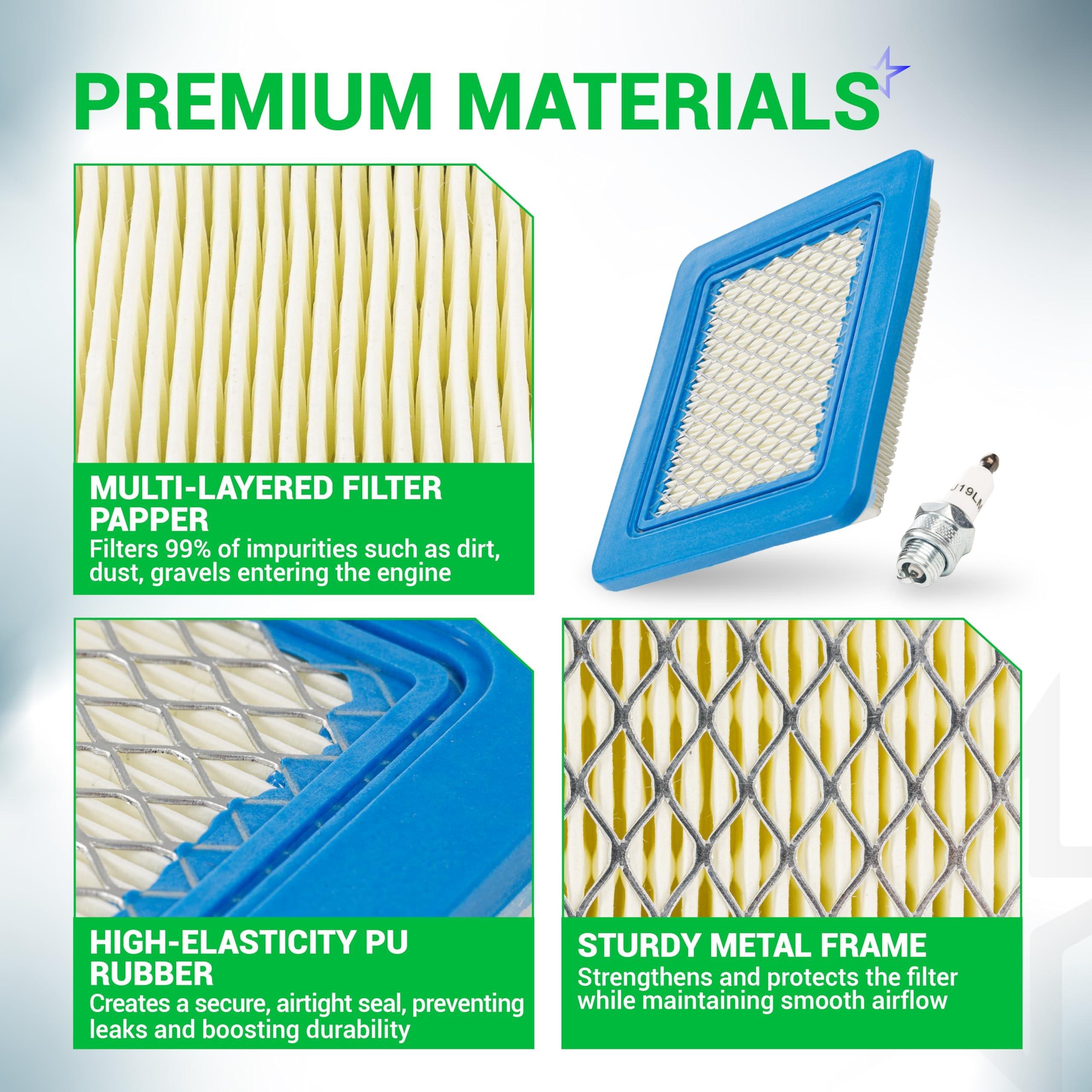 [Lifetime Warranty] 2 Pcs 491588S Air Filter 5062K Spark Plug image 5