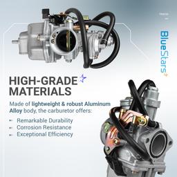 [Lifetime Warranty] TRX250 Carburetor Kit - Compatible with Honda TRX 250 Recon (TRX250TM, TRX250TE) ATV - Replaces 16100-HM8-B01, Includes Petcock, Air Filter, Fuel Filter, Oil Filter, Spark Plug, Lever Screw thumbnail 2