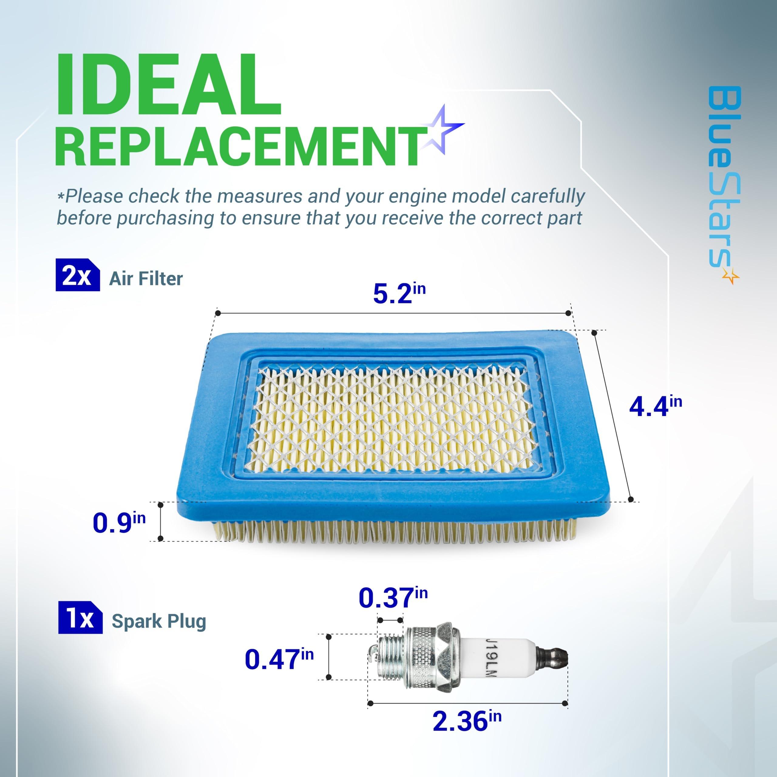 [Lifetime Warranty] 2 Pcs 491588S Air Filter 5062K Spark Plug image 2