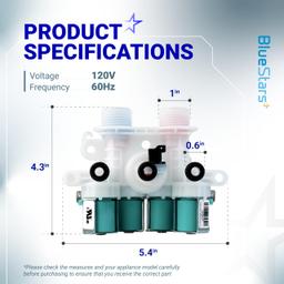 [Lifetime Warranty] W11165546 Washer Water Inlet Valve - For Whirlpool Kenmore Maytag MVWB835DW0 MVWB765FW1 MVWB835DW1 MVWB765FW2 WTW7500GW2 MVWB765FW3 MVWB865GC0 MVWB765FW0 MVWB835DW3 MVWB766FW1 WTW8500DC0 WTW8500DC5 WTW7500GW0 thumbnail 1