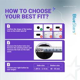 [Lifetime Warranty] 48mm/1.89in Thread Diameter Dual Push Flushing Toilet Water Tank Button thumbnail 2