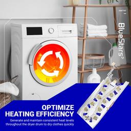 [Lifetime Warranty] 3387747 W11344457 Dryer Heating Element - Compatible with Whirlpool Kenmore Maytag KitchenAid - Replaces WP3387747 PS11741416 AP6008281 W11045584 80003 MEDC700VW0 GEW9200lW1 - Pack of 2 thumbnail 1