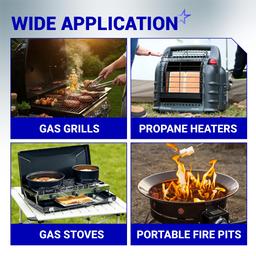 [Lifetime Warranty] 1/4" RV Propane Quick Connect Y Splitter Adapter with Shutoff Valve thumbnail 8