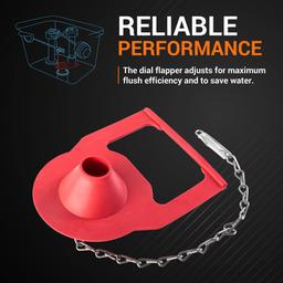 [Lifetime Warranty] 84995 & 1000490 Toilet Flapper - Compatible with Kohler Toilet - Pack of 2 thumbnail 2