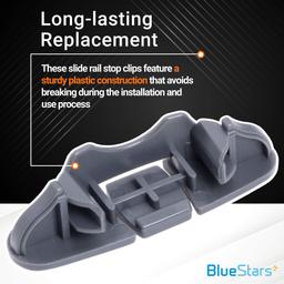 [Lifetime Warranty] W10508950 Dishwasher Stop Track Upper Rack Stop Clip - Compatible with Whirlpool Kenmore Dishwashers - Replaces W10199682 8562015 2684662 AP6022472 PS11755805 - Pack of 4 thumbnail 3