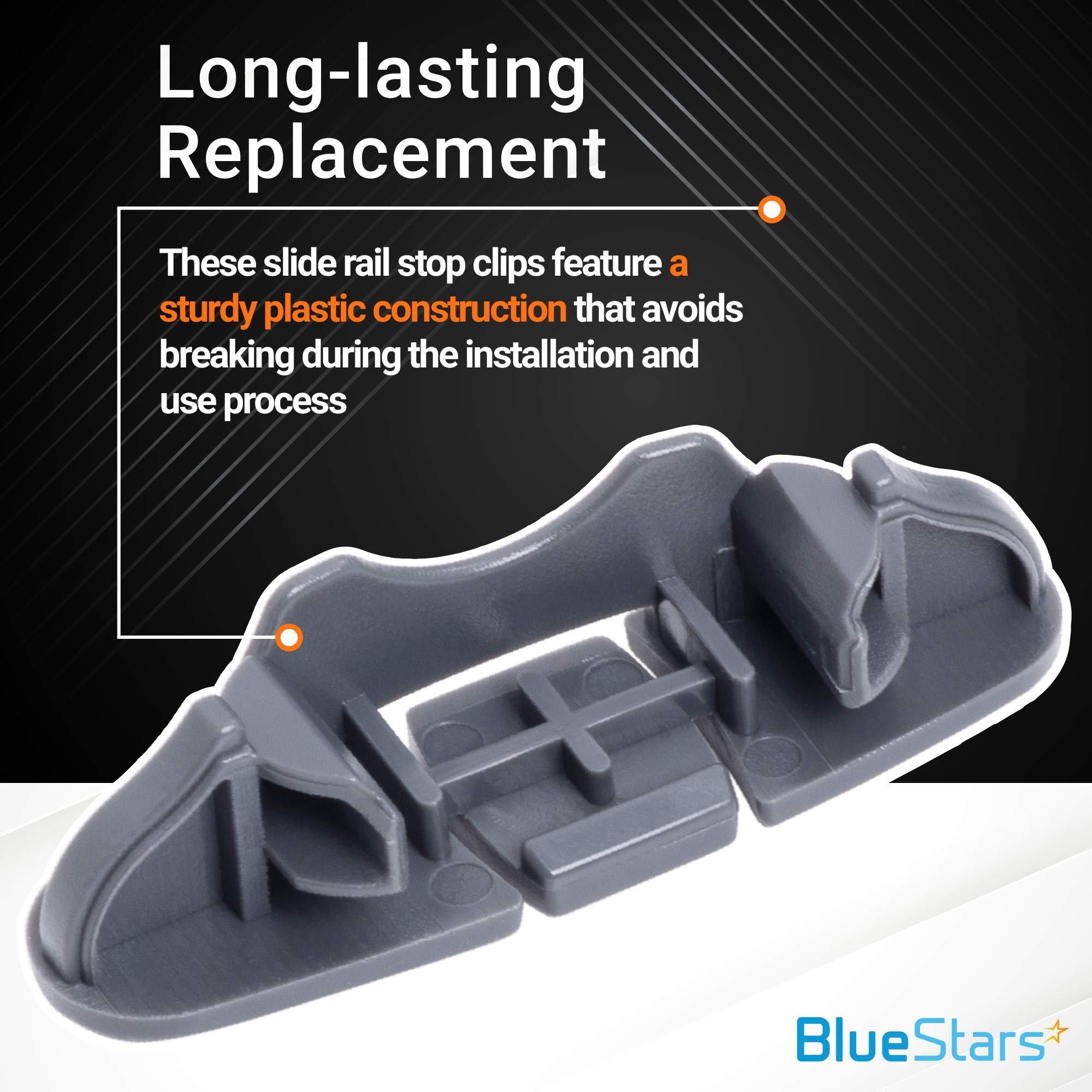 [Lifetime Warranty] W10508950 Dishwasher Stop Track Upper Rack Stop Clip - Compatible with Whirlpool Kenmore Dishwashers - Replaces W10199682 8562015 2684662 AP6022472 PS11755805 - Pack of 4 image 3