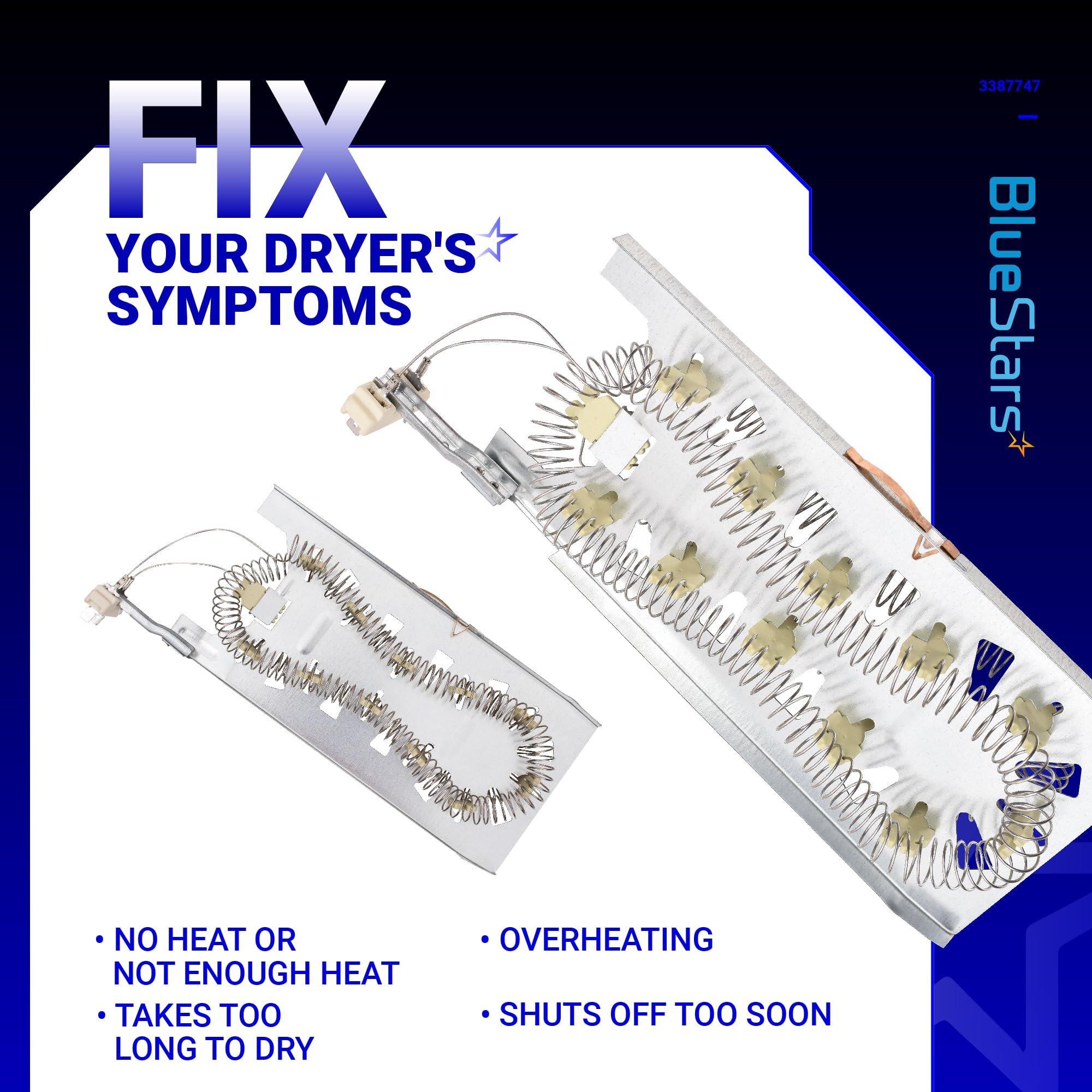 [Lifetime Warranty] 3387747 W11344457 Dryer Heating Element - Compatible with Whirlpool Kenmore Maytag KitchenAid - Replaces WP3387747 PS11741416 AP6008281 W11045584 80003 MEDC700VW0 GEW9200lW1 - Pack of 2 image 5