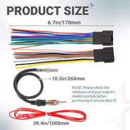 Car Radio Wiring Harness Connector - for Chevrolet 08-15 Express/07-14 Silverado/Sierra/Suburban GMC 07-14 Yukon 06-15 Savana 07-12 Cadillac Escalade thumbnail 1