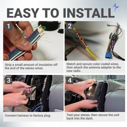 Car Radio Wiring Harness Connector - for Chevrolet 08-15 Express/07-14 Silverado/Sierra/Suburban GMC 07-14 Yukon 06-15 Savana 07-12 Cadillac Escalade thumbnail 7