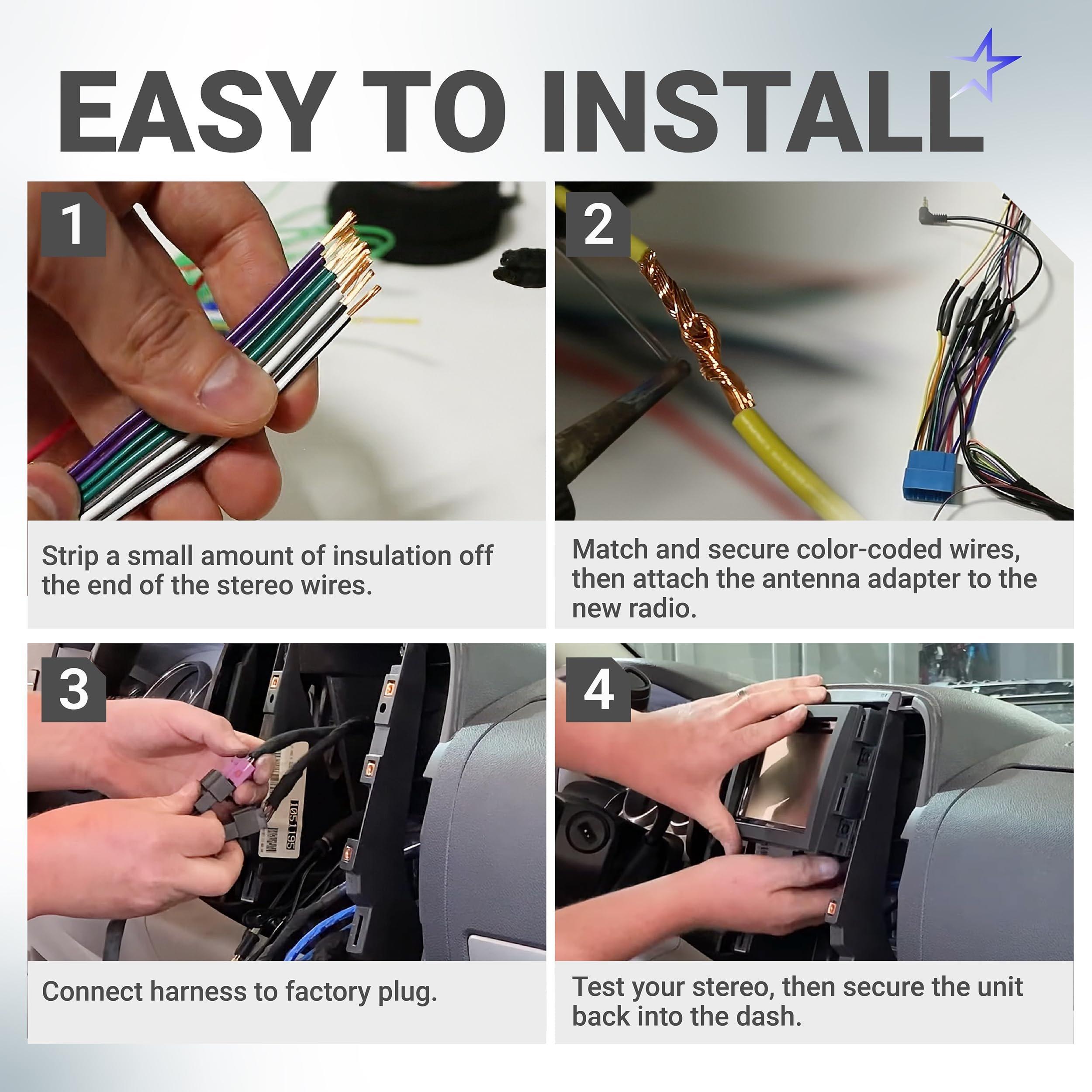 Car Radio Wiring Harness Connector - for Chevrolet 08-15 Express/07-14 Silverado/Sierra/Suburban GMC 07-14 Yukon 06-15 Savana 07-12 Cadillac Escalade image 7