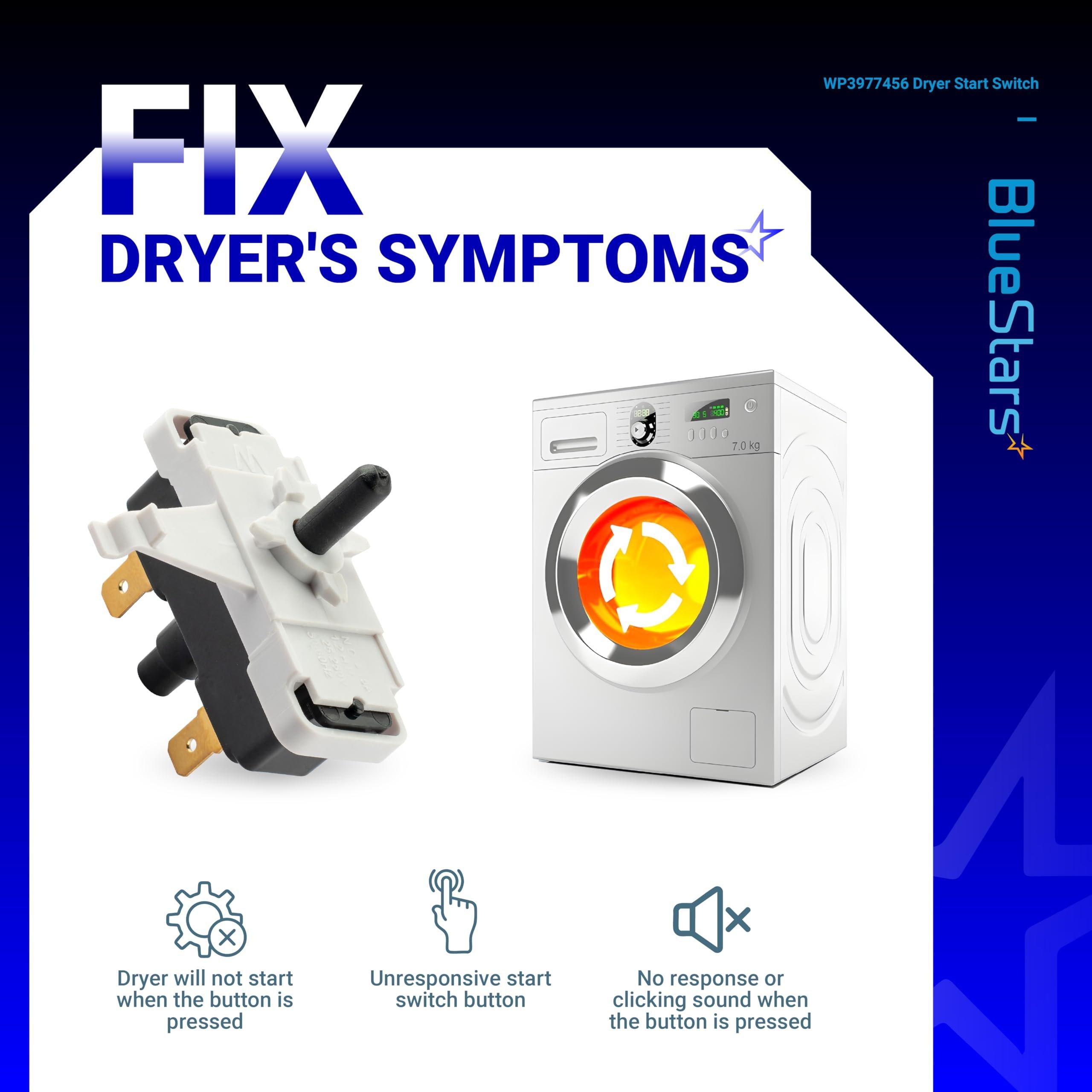 [Lifetime Warranty] 3977456 WP3977456 Dryer Start Switch for Kenmore, Whirlpool, Maytag, Amana Dryers - Replaces AP6009036, PS11742178, EAP11742178, 898073 image 5