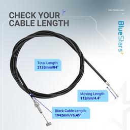 [Lifetime Warranty] 84 Inch Go Kart Throttle Cable - Compatible with KT196, 196cc/212cc/224cc Engines thumbnail 2