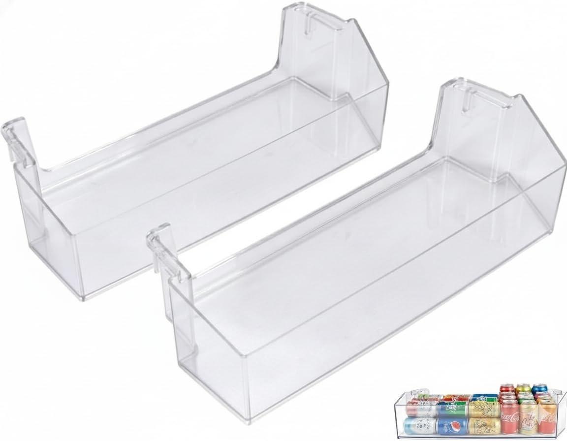 [Lifetime Warranty] W10900538 W11239961 Refrigerator Door Shelf Bin (RIGHT) - Compatible with Whirlpool Refrigerator Door Shelf WRS325SDH WRS311SDH - Replaces AP6333410 4591452 PS12578777 - Pack of 2 image 0