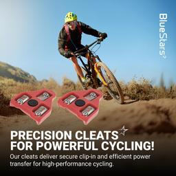 [Lifetime Warranty] Bike Cleats for Look Delta System and Peloton Bike Pedals - 9-Degree Float Cleat for Cycling Shoes - Pack of 2 thumbnail 2