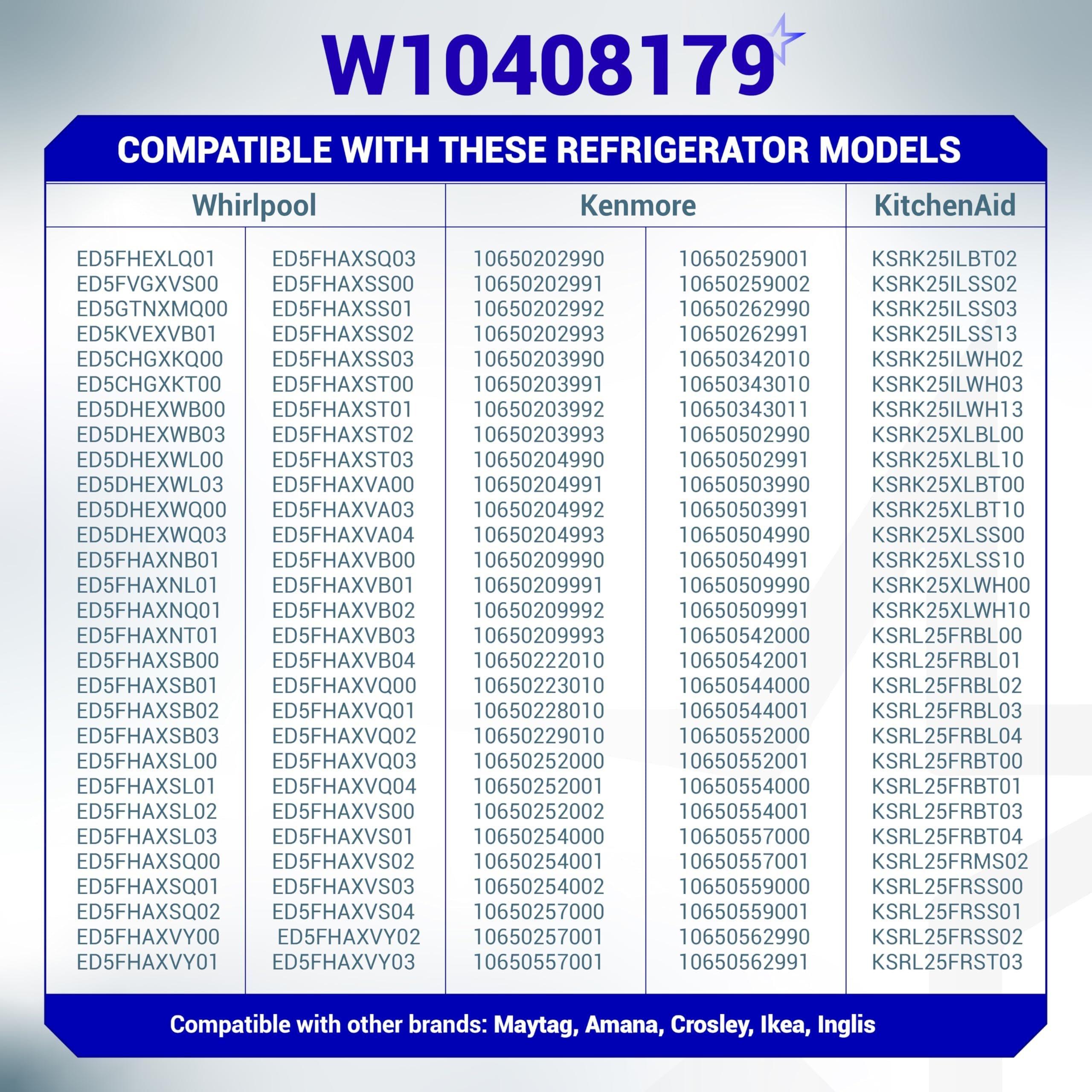 [Lifetime Warranty] W10408179 Water Inlet Valve for Refrigerator Kenmore Whirlpool KitchenAid - Replaces WPW10179146 W10155357 W10179146 WPW10179146VP W10408179 1938614 2186486 image 5