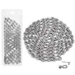 9 Speed Bike Chain 1/2 x 11/128 Inch (116 Links) with Quick Link - Compatible with Shimano SRAM Campagnolo thumbnail 0