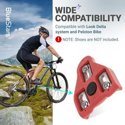 [Lifetime Warranty] Bike Cleats for Look Delta System and Peloton Bike Pedals - 9-Degree Float Cleat for Cycling Shoes - Pack of 2 thumbnail 6