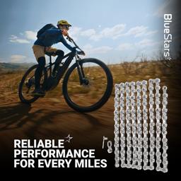 9 Speed Bike Chain 1/2 x 11/128 Inch (116 Links) with Quick Link - Compatible with Shimano SRAM Campagnolo thumbnail 6