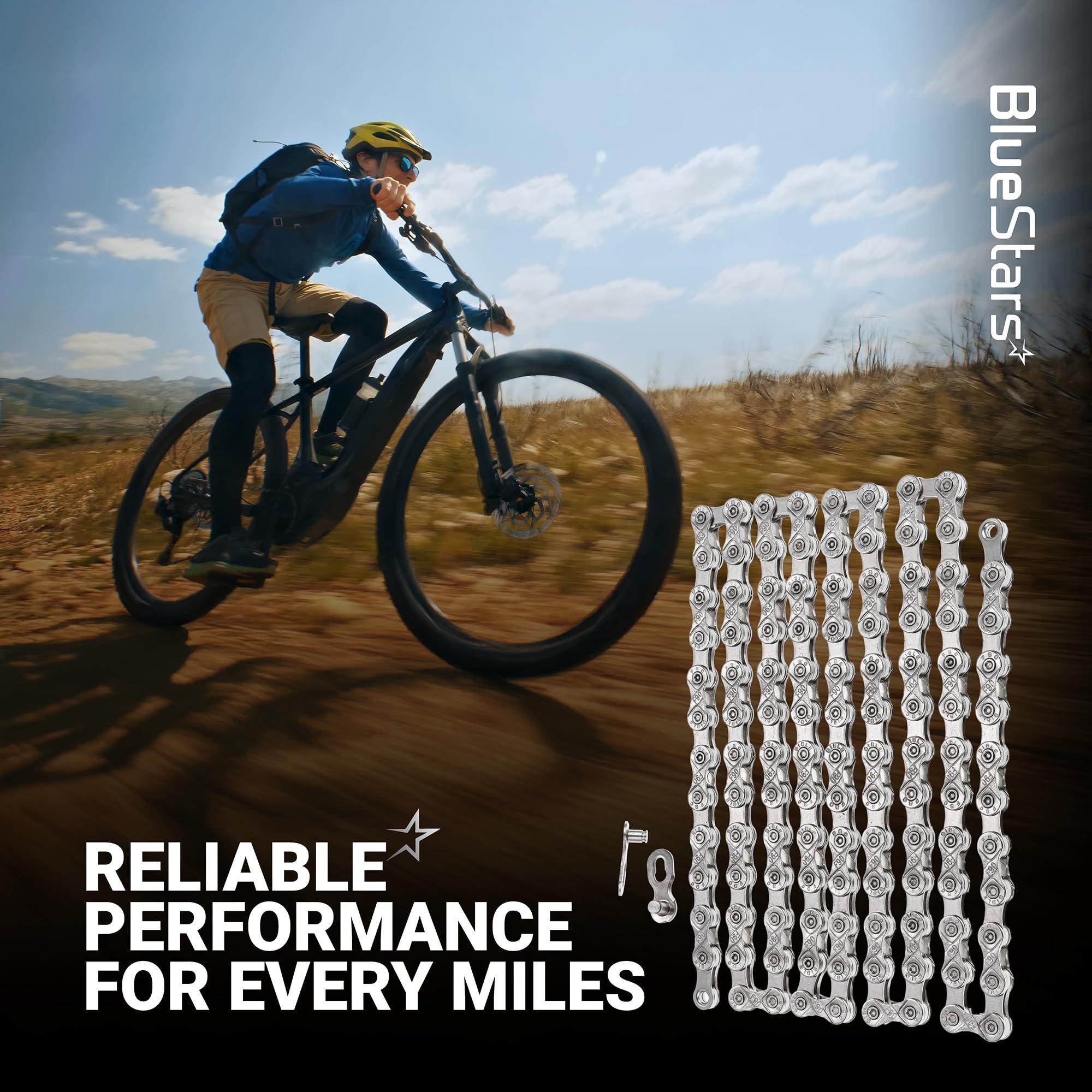 9 Speed Bike Chain 1/2 x 11/128 Inch (116 Links) with Quick Link - Compatible with Shimano SRAM Campagnolo image 6