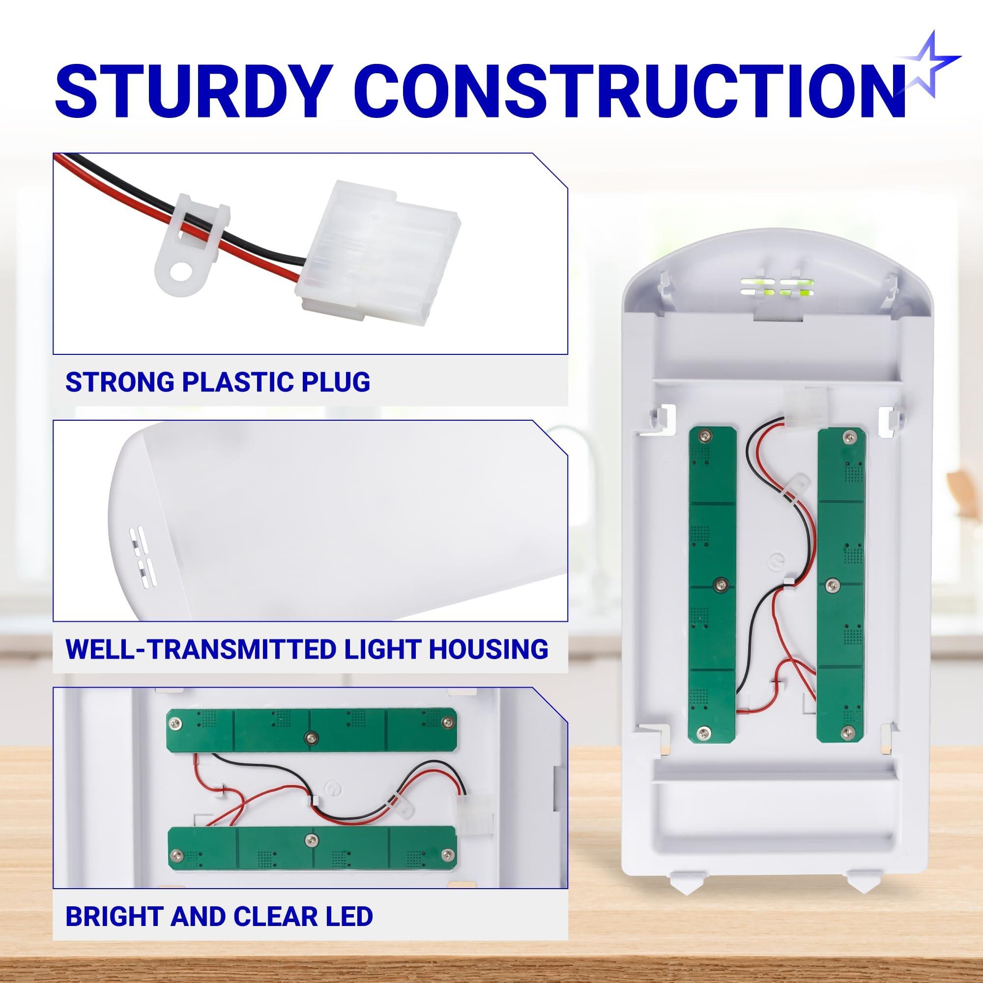 [Lifetime Warranty] W11527432 Refrigerator Light, 6000K Bright White - Compatible with Whirlpool Maytag WRX735SDH200 WRX735SDBM02 WRX735SDBM03 - Replaces W11101384 W11333374 W11387579 W11042554 image 3