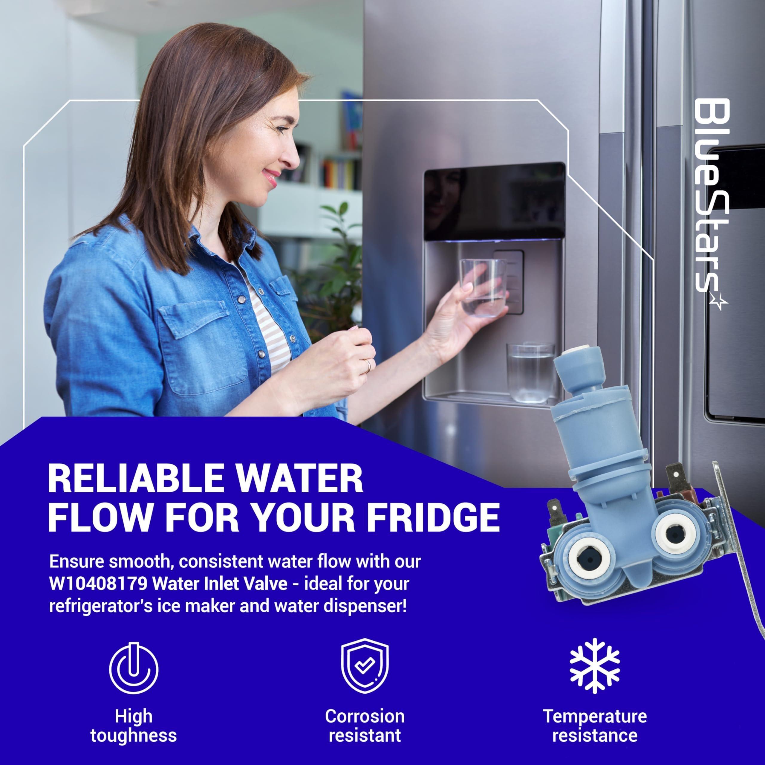 [Lifetime Warranty] W10408179 Water Inlet Valve for Refrigerator Kenmore Whirlpool KitchenAid - Replaces WPW10179146 W10155357 W10179146 WPW10179146VP W10408179 1938614 2186486 image 3