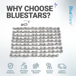 9 Speed Bike Chain 1/2 x 11/128 Inch (116 Links) with Quick Link - Compatible with Shimano SRAM Campagnolo thumbnail 8