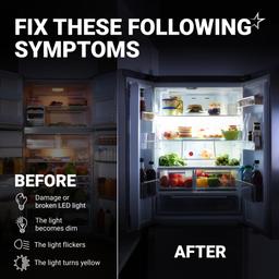 [Lifetime Warranty] W11527432 Refrigerator Light, 6000K Bright White - Compatible with Whirlpool Maytag WRX735SDH200 WRX735SDBM02 WRX735SDBM03 - Replaces W11101384 W11333374 W11387579 W11042554 thumbnail 7