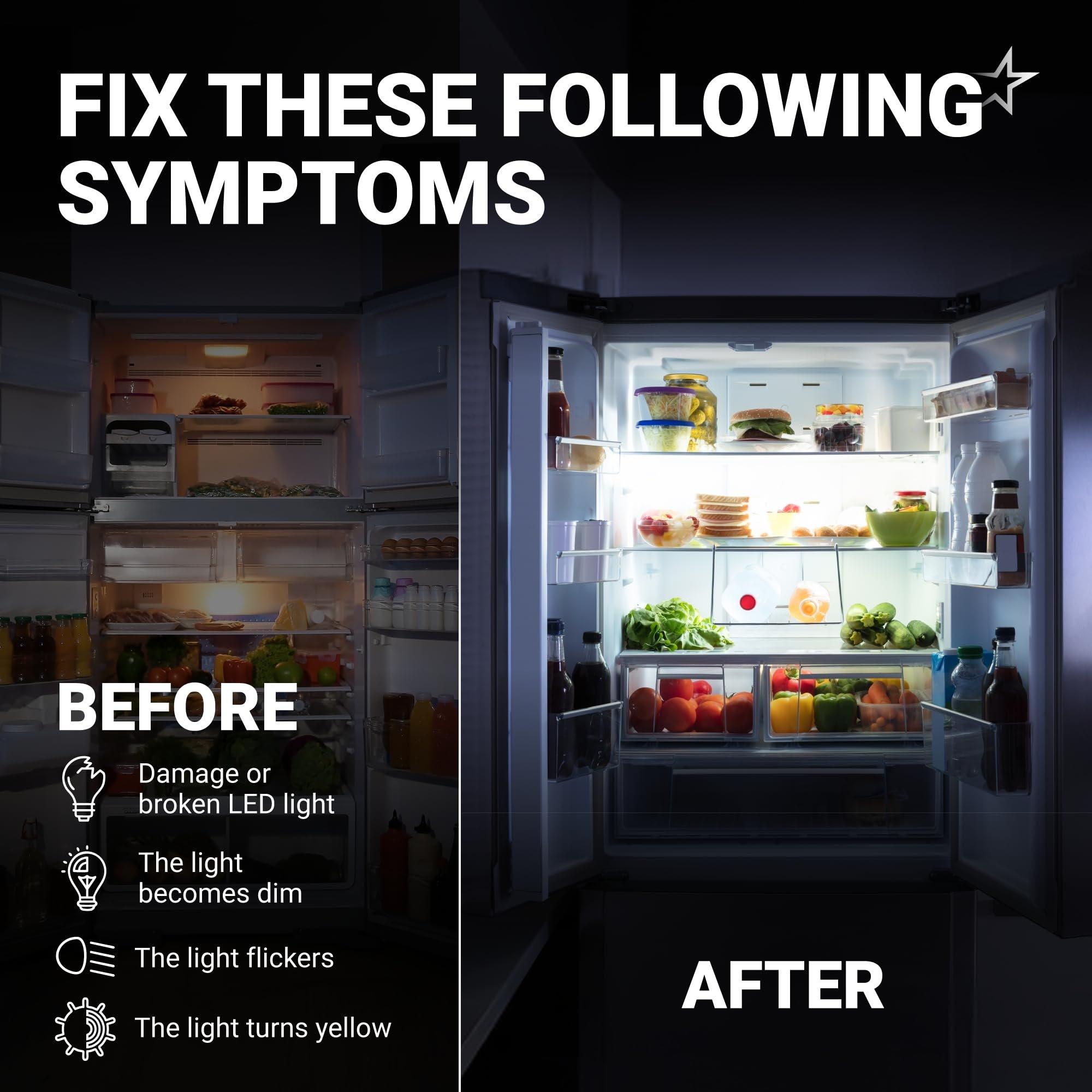 [Lifetime Warranty] W11527432 Refrigerator Light, 6000K Bright White - Compatible with Whirlpool Maytag WRX735SDH200 WRX735SDBM02 WRX735SDBM03 - Replaces W11101384 W11333374 W11387579 W11042554 image 7