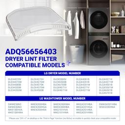 [Lifetime Warranty] ADQ56656403 Lint Filter Replacement - 11.2" x 10.9" Dryer Lint Filter Trap Screen Strainer - Replaces 4960837 AP7012980 PS16546780 thumbnail 7