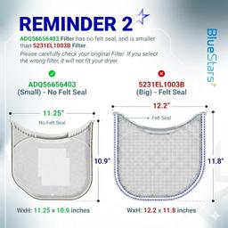 [Lifetime Warranty] ADQ56656403 Lint Filter Replacement - 11.2" x 10.9" Dryer Lint Filter Trap Screen Strainer - Replaces 4960837 AP7012980 PS16546780 thumbnail 3