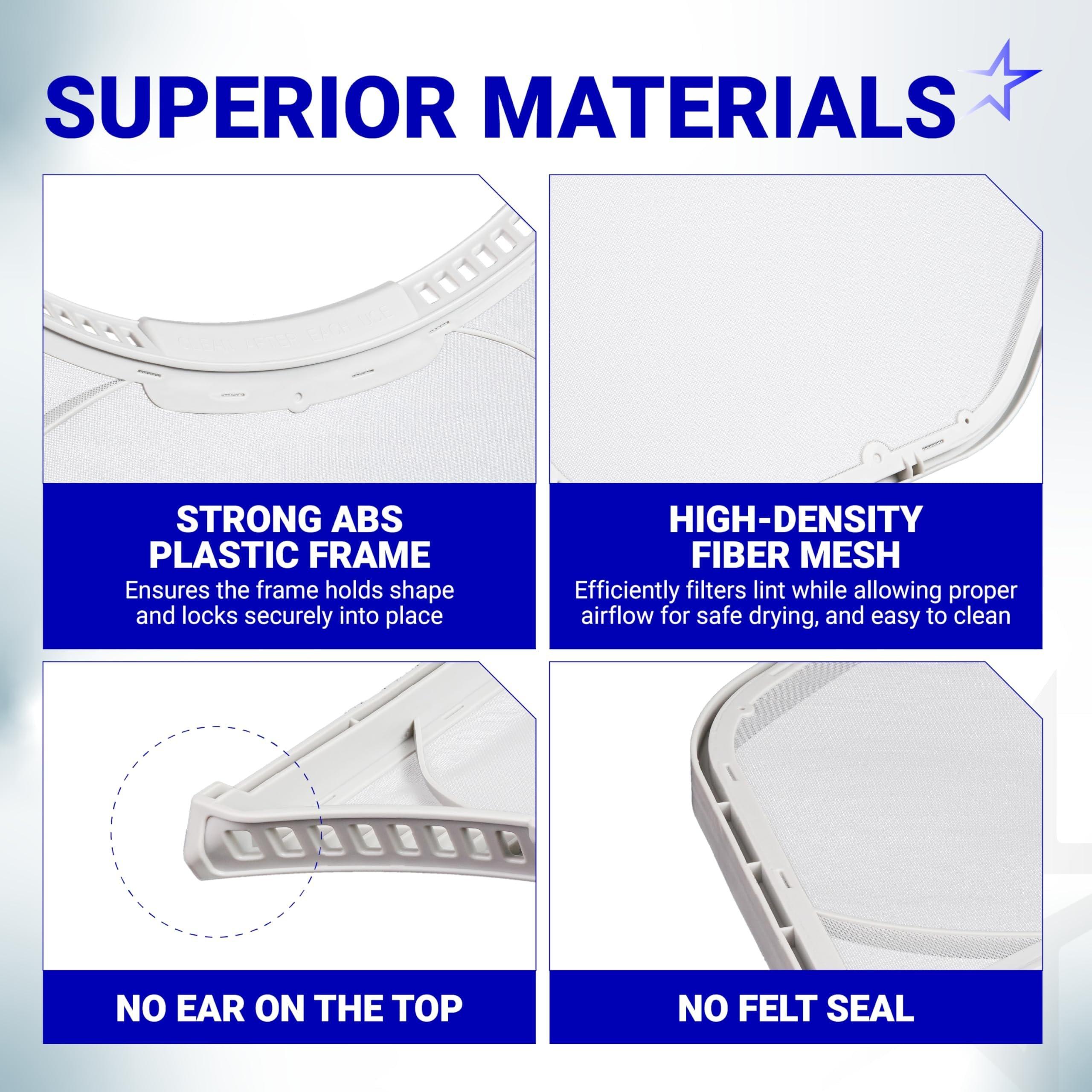 [Lifetime Warranty] ADQ56656403 Lint Filter Replacement - 11.2" x 10.9" Dryer Lint Filter Trap Screen Strainer - Replaces 4960837 AP7012980 PS16546780 image 4