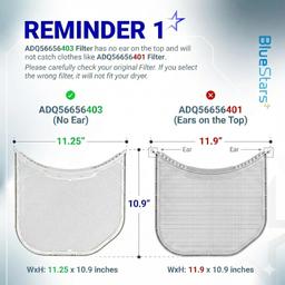 [Lifetime Warranty] ADQ56656403 Lint Filter Replacement - 11.2" x 10.9" Dryer Lint Filter Trap Screen Strainer - Replaces 4960837 AP7012980 PS16546780 thumbnail 2
