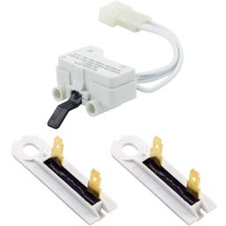 [Lifetime Warranty] 3392519 PO2 & 3406107 Dryer Thermal Fuse and Door Switch Set Replacement - Compatible with Whirlpool Kenmore Dryers - Replaces 3388651 694511 3406109 3405100 3406101 thumbnail 0