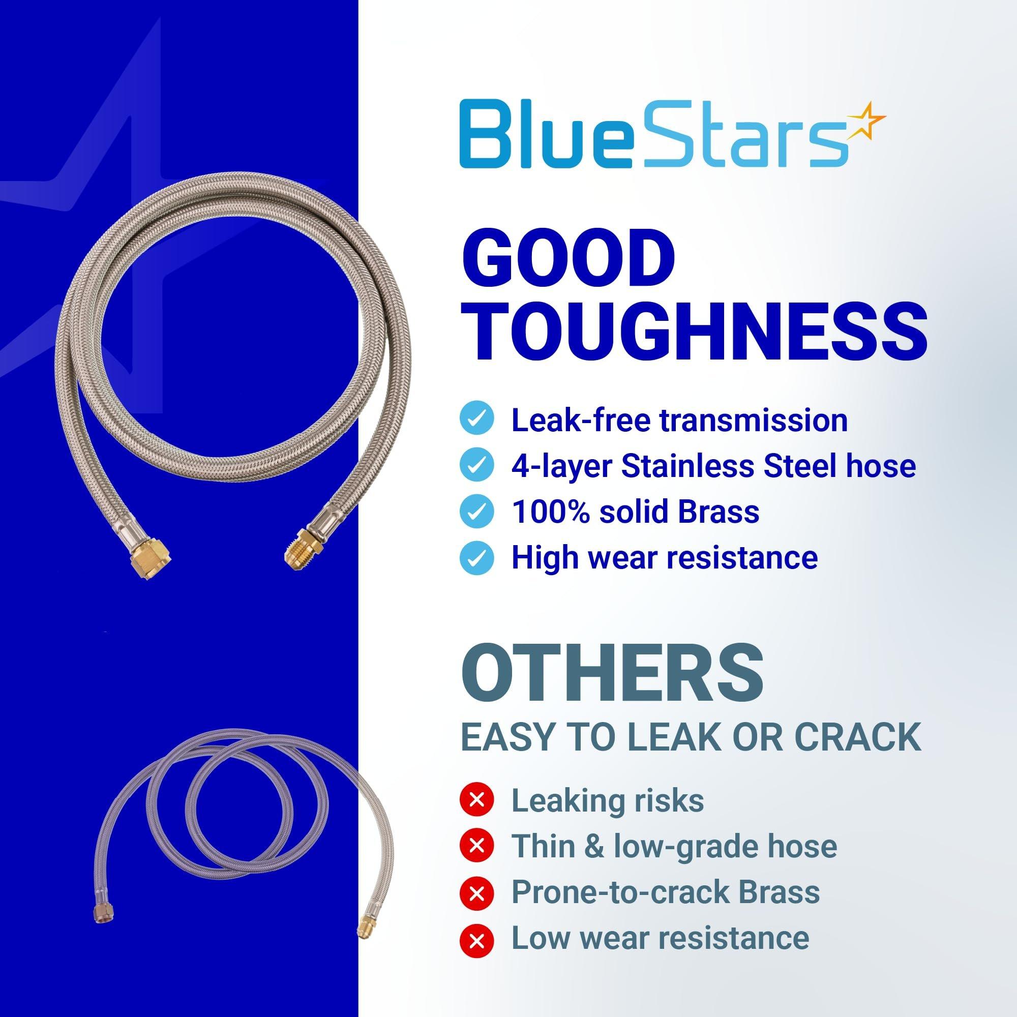 [Lifetime Warranty] 6 Feet Propane Hose Extension with 3/8" Female Flare x 3/8" Male Flare - Stainless Steel Braided Propane Tank Gas Line Hose image 8