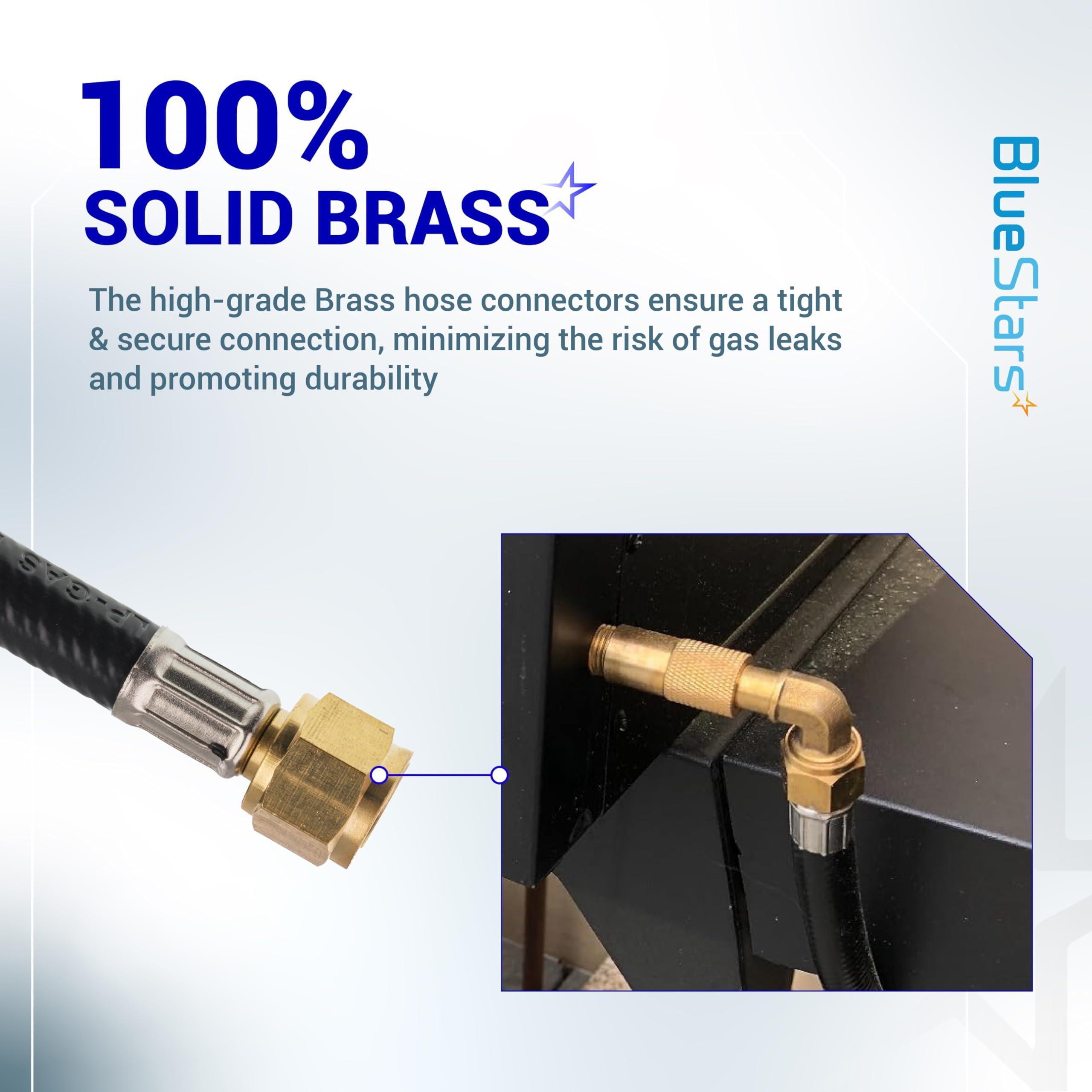 [Lifetime Warranty] 3 Feet RV Propane Hose Connector Assembly - 3/8" Female Flare x 3/8" Female Flare Quick Connect Hose 59913 image 5