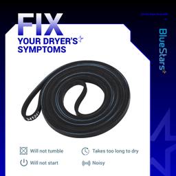 [Lifetime Warranty] 341241 Dryer Drum Belt - Compatible with Whirlpool Kenmore Dryers - Replaces 8066065 AP2946843 W10127457 PS346995 14210003 31531589 31001026 3394651 529597 - Pack of 2 thumbnail 3